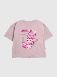 Kids Minecraft Axolotl Graphic T-Shirt