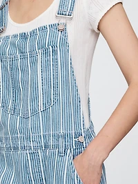 UltraSoft Denim Stripe Shortalls