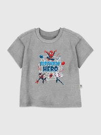 Toddler Spiderman Birthday Hero Graphic T-Shirt