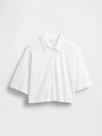 Organic Cotton VintageSoft Heavyweight Crop Polo Shirt