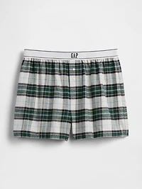 Logo Flannel Boxer Shorts