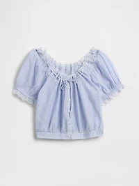 Eyelet Crop Top