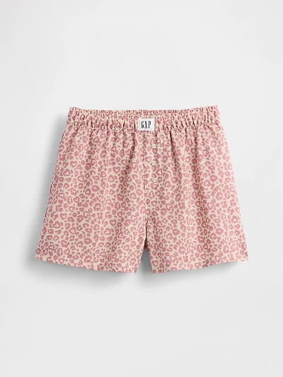 Kids Recycled Flannel PJ Boxer Shorts