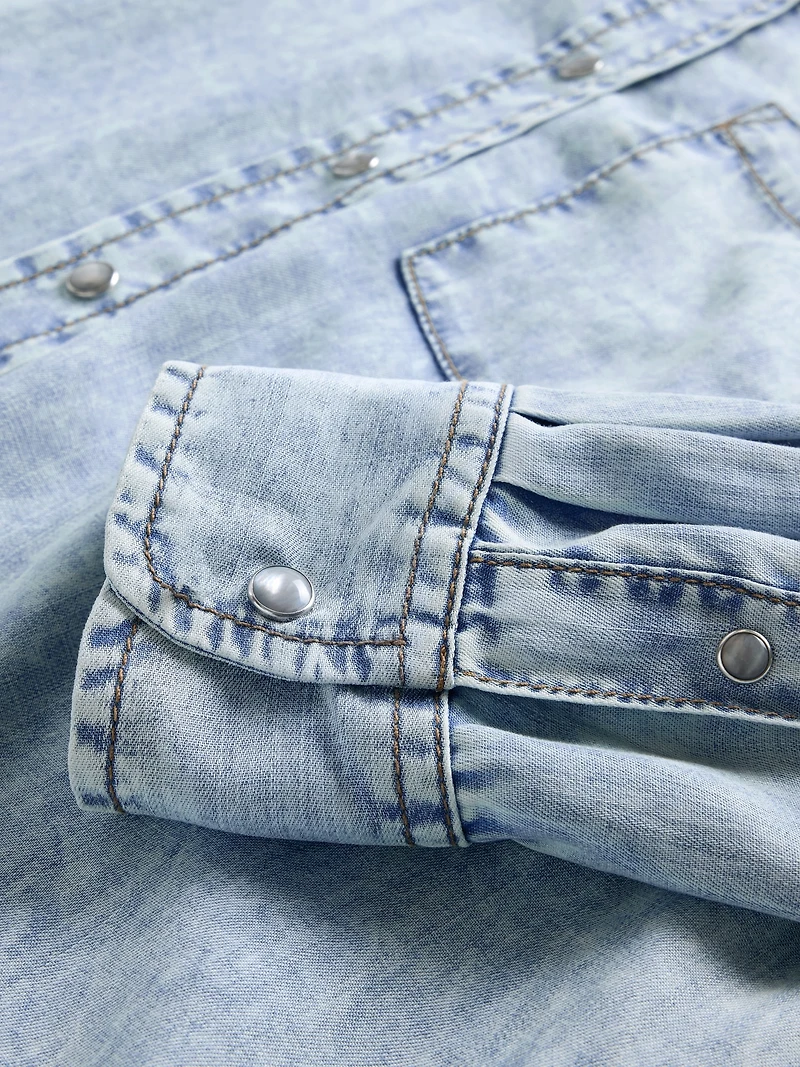 GapStudio Draped Denim Shirtdress