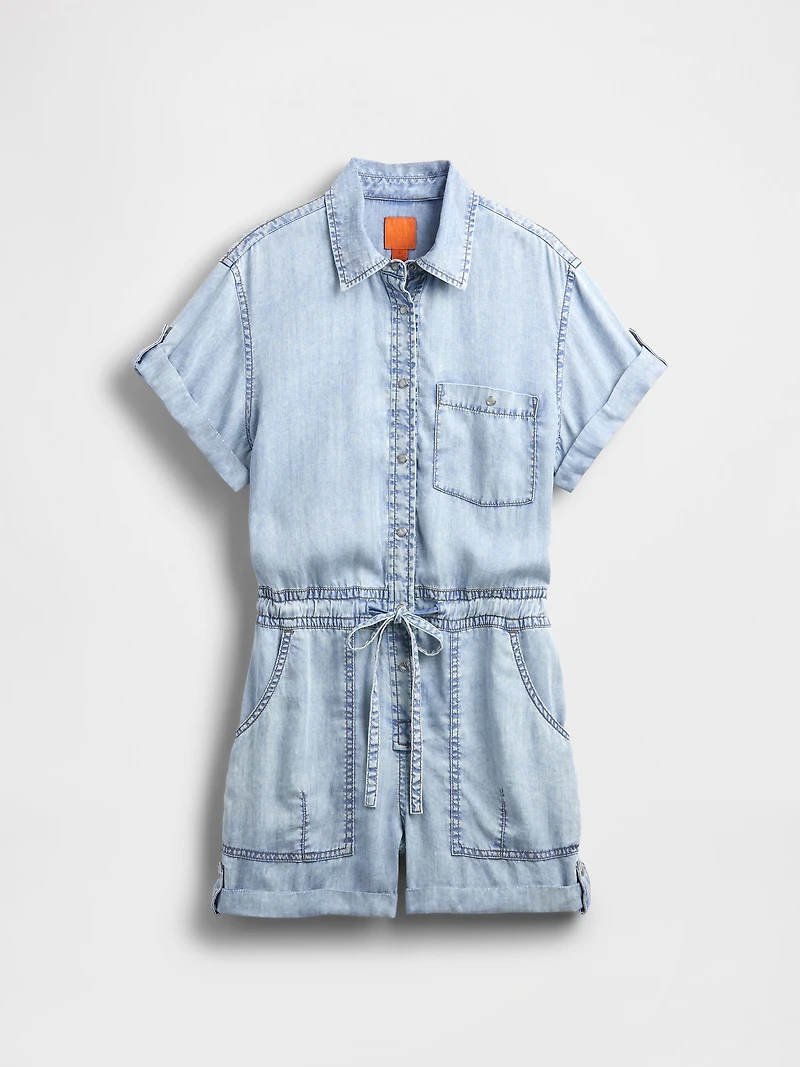 GapStudio Draped Denim Romper