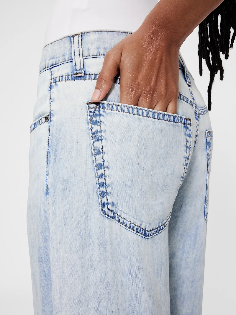 GapStudio Mid Rise Draped Denim Baggy Jeans