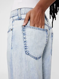 GapStudio Mid Rise Draped Denim Baggy Jeans