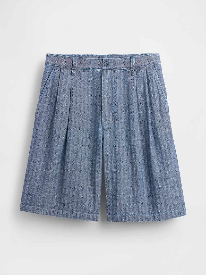 Gap × Malbon 9.5" Pleated Baggy Shorts