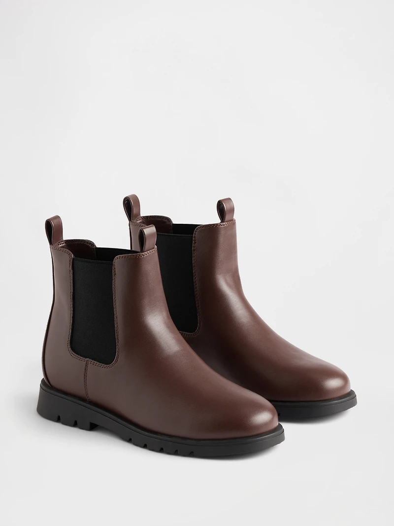 Kids Vegan Suede Chelsea Boots