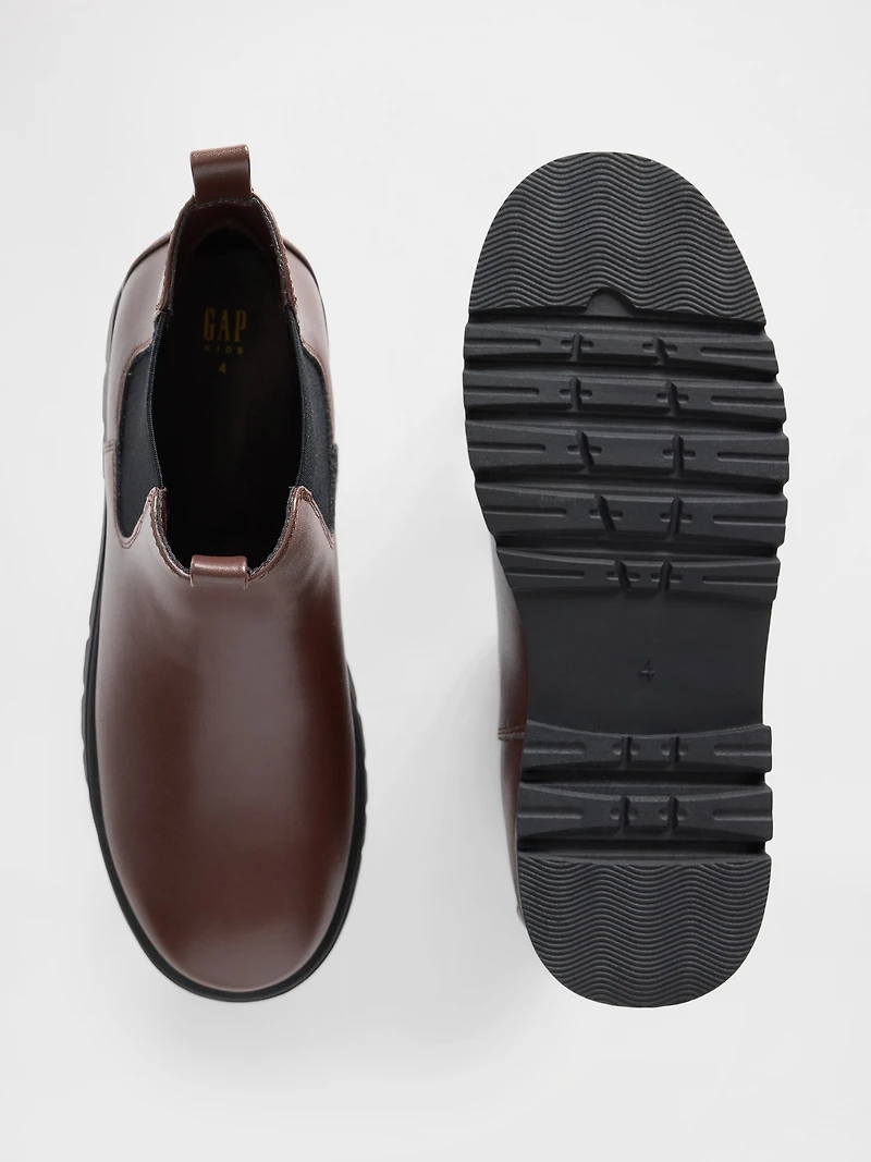 Kids Vegan Leather Chelsea Boot