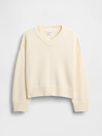 Kids Boxy V-Neck Sweater