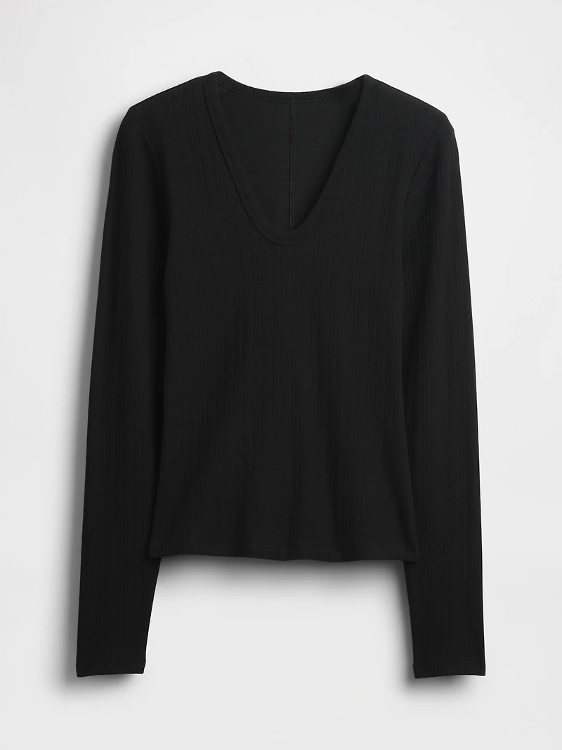 Sheer Modern Rib T-Shirt