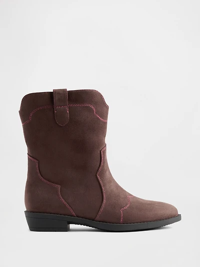 Kids Vegan Leather Western Boots