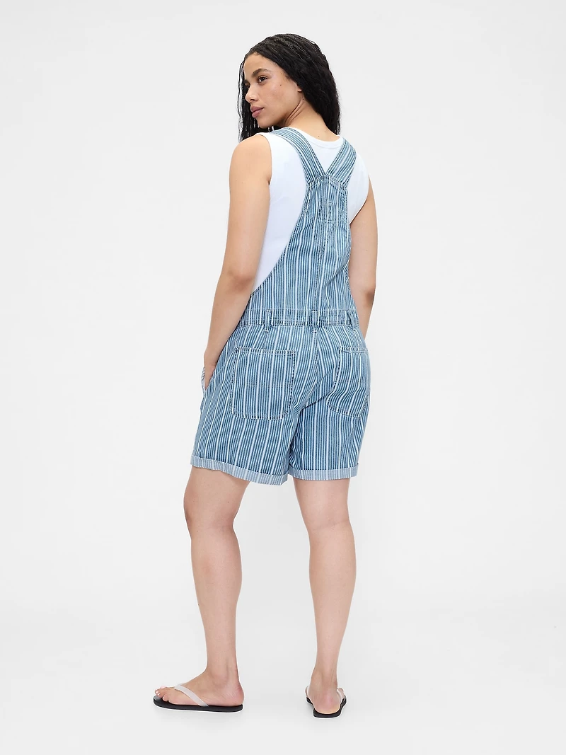 UltraSoft Denim Stripe Shortalls