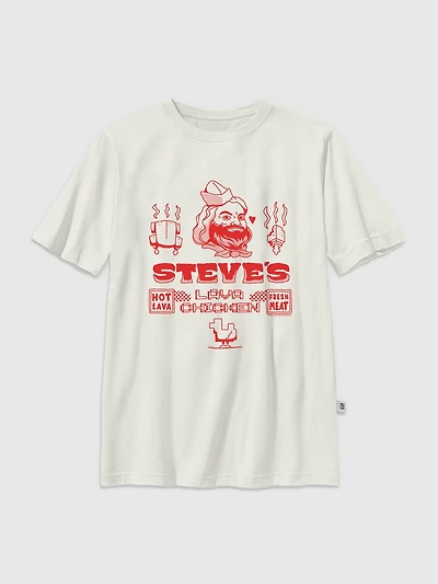 Kids Minecraft Movie Steves Lava Chicken Graphic T-Shirt