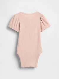 Baby First Favorites TinyRib Puff-Sleeve Bodysuit