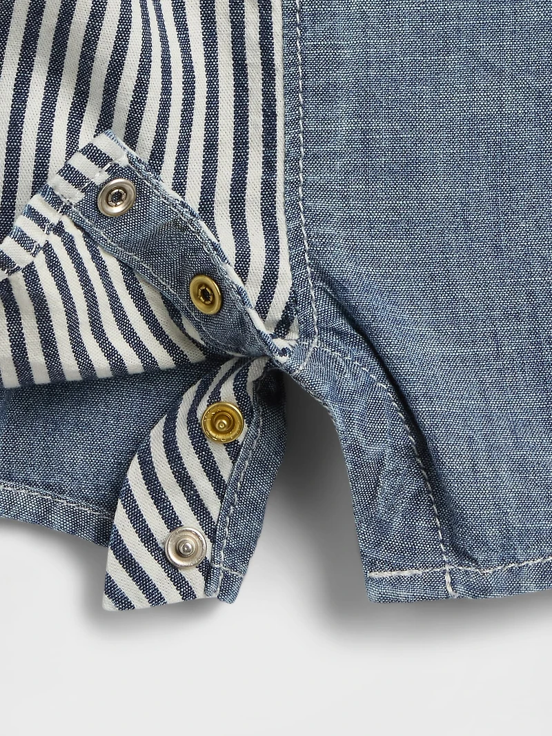 Baby Chambray Stripe One-Piece