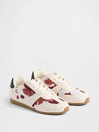 Kids Cow Print Sneakers