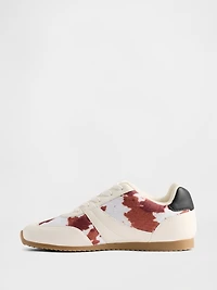 Kids Cow Print Sneakers