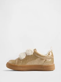 Toddler Vegan Fur Glitter Sneakers