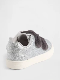 Toddler Vegan Fur Glitter Sneakers