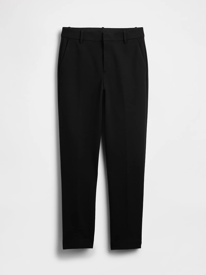 High Rise Ponte Slim Crop Pants