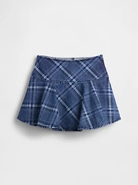 Kids Denim Flounce Skort