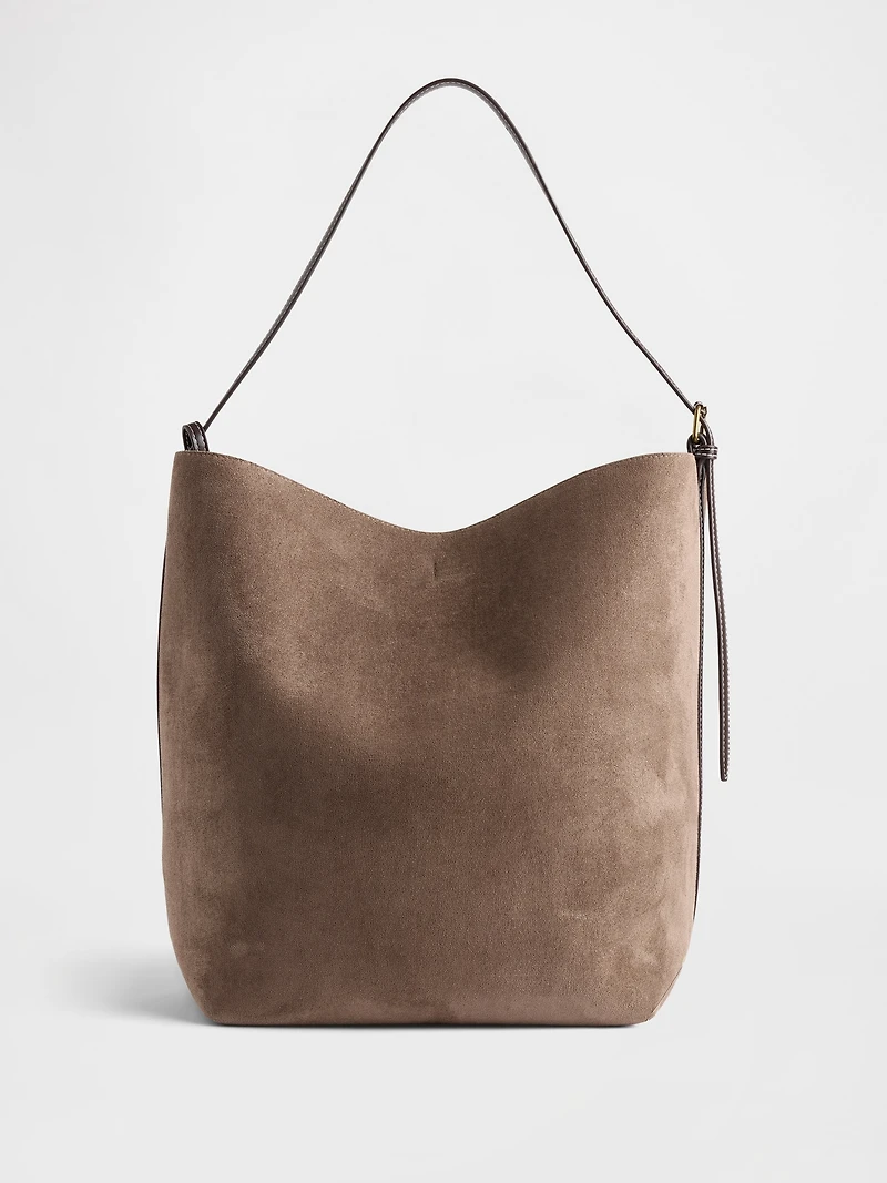 Vegan Suede Bucket Bag
