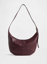 Vegan Pebble Leather Slouchy Crossbody Bag