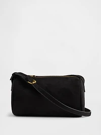 Vegan Suede Barrel Bag