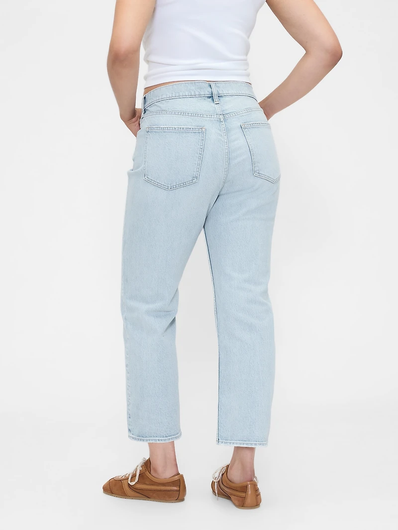 High Rise '90s Slim Straight Crop Jeans