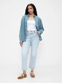 High Rise '90s Slim Straight Crop Jeans