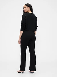 High Rise Double Knit Boot Pants