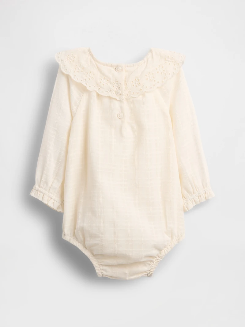 Baby Eyelet Collar Bubble Bodysuit