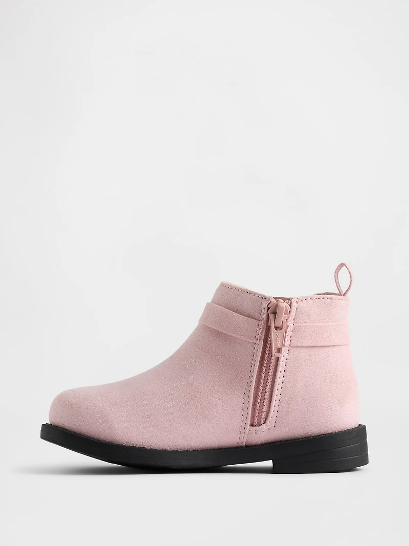 Toddler Vegan Suede Bow Chelsea Boots