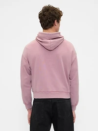Heavyweight Oversized Logo Crop Hoodie