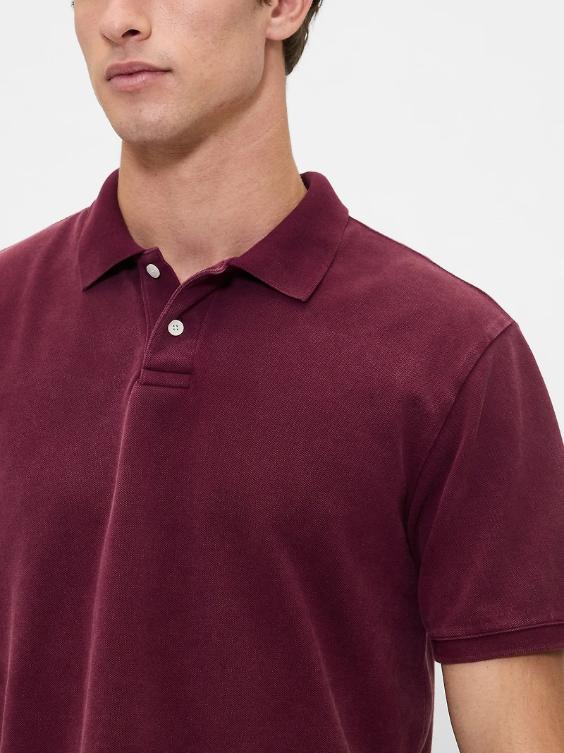 Relaxed Pique Polo Shirt