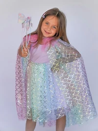Sweet Wink Rainbow Mermaid Cape