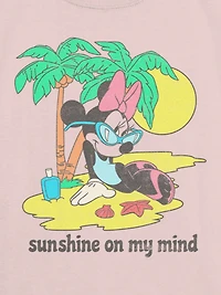 Kids Minnie Mouse Beach Graphic T-Shirt