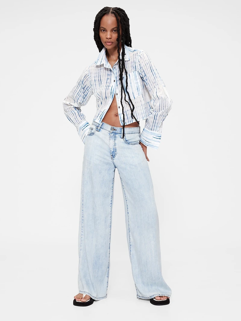 GapStudio Voile Crop Shirt
