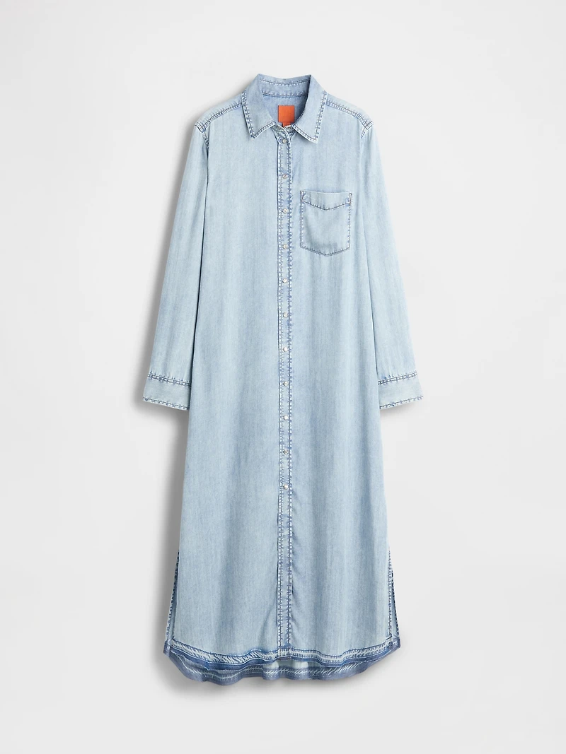 GapStudio Draped Denim Shirtdress