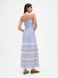 Lace-Trim Maxi Dress