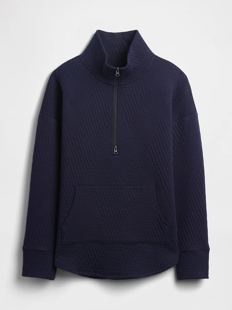 GapFit Quilted Jacquard Half-Zip Pullover