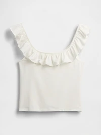 Modern Ruffle Crop Tank Top