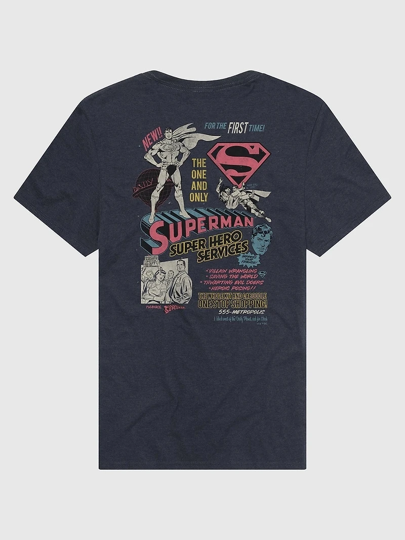 Superman Super Hero Services Graphic T-Shirt