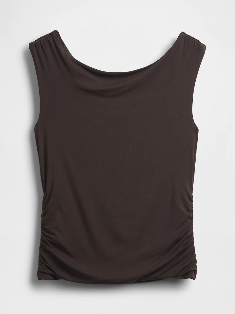 Off-Shoulder Ruched Crop Top
