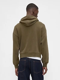 Heavyweight Oversized Crop Logo Hoodie