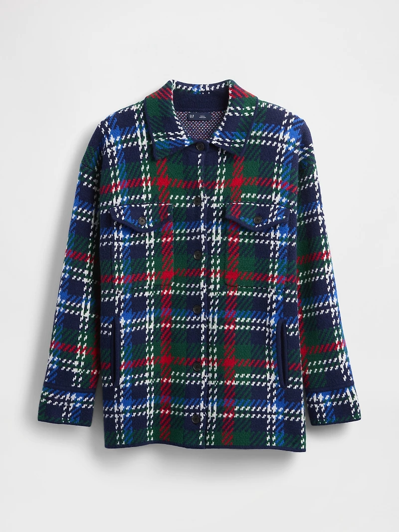 CashSoft Oversized Shirt Jacket