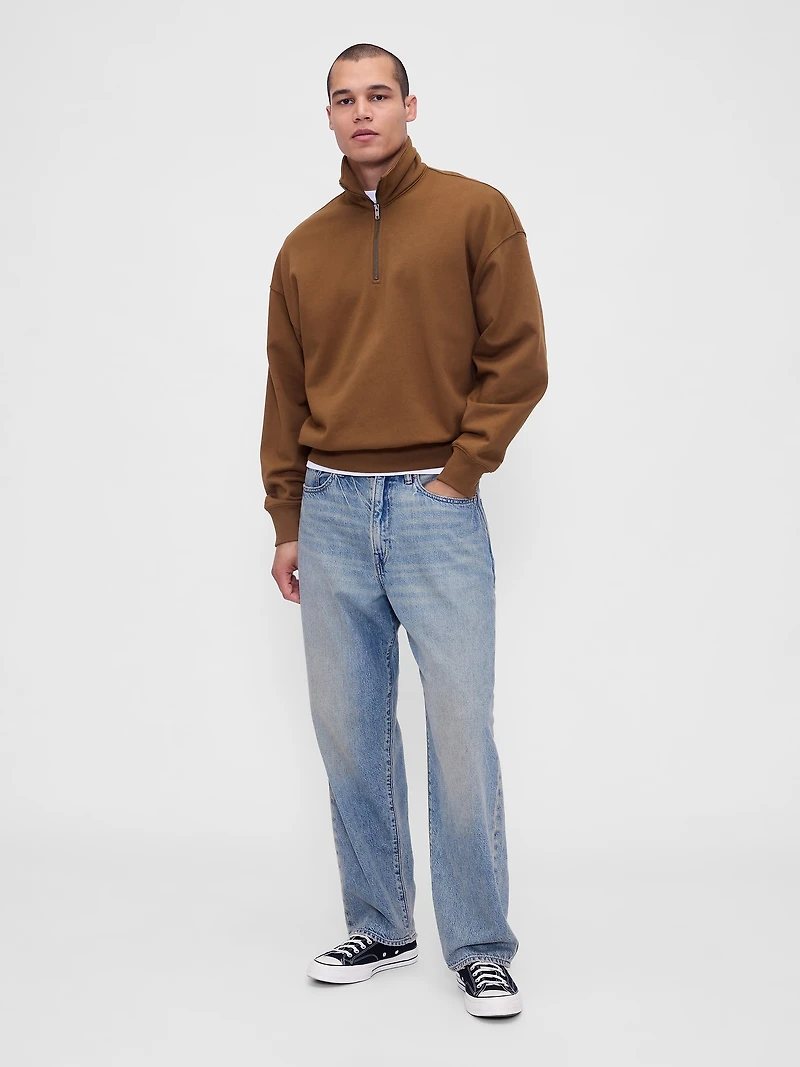 Heavyweight Oversized Quarter-Zip Pullover