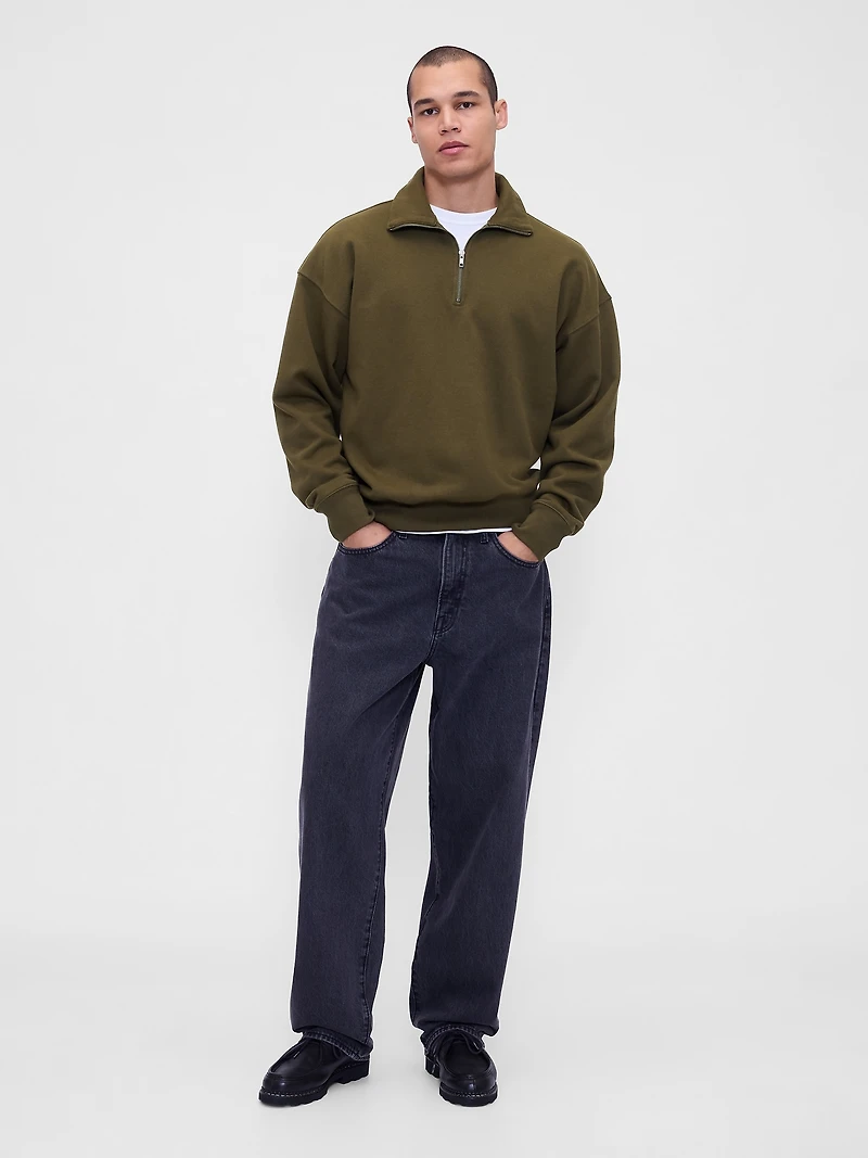 Heavyweight Oversized Quarter-Zip Pullover